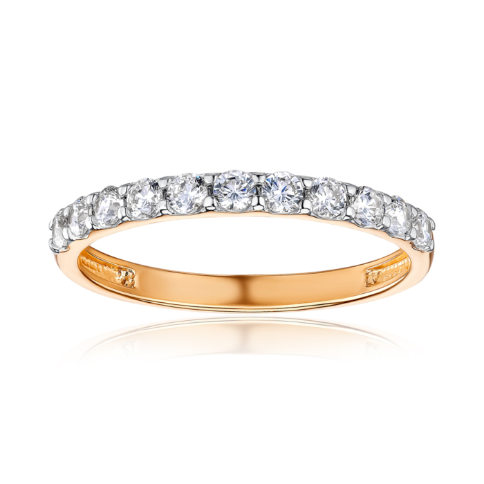 Каблучка з червоного золота з фіанітами Tesori Zirconia 13119/01/1/4212