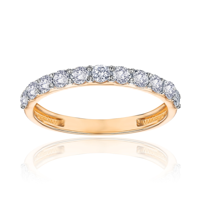 Золота каблучка з фіанітами 13119/01/1/64