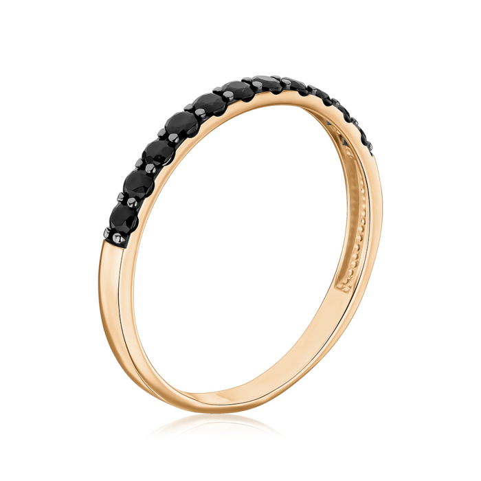 Золотое кольцо с фианитами. Артикул 13119/ч