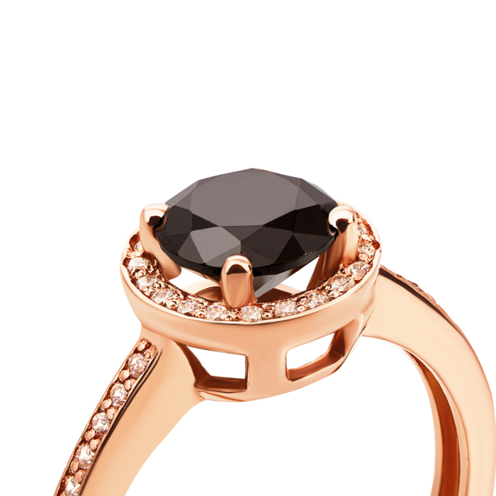 Золота каблучка з фіанітами. Артикул 13136/01/0/640