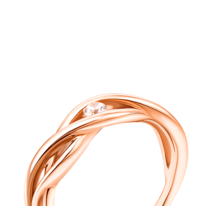Золота каблучка з фіанітом. Артикул 13156/01/0/52