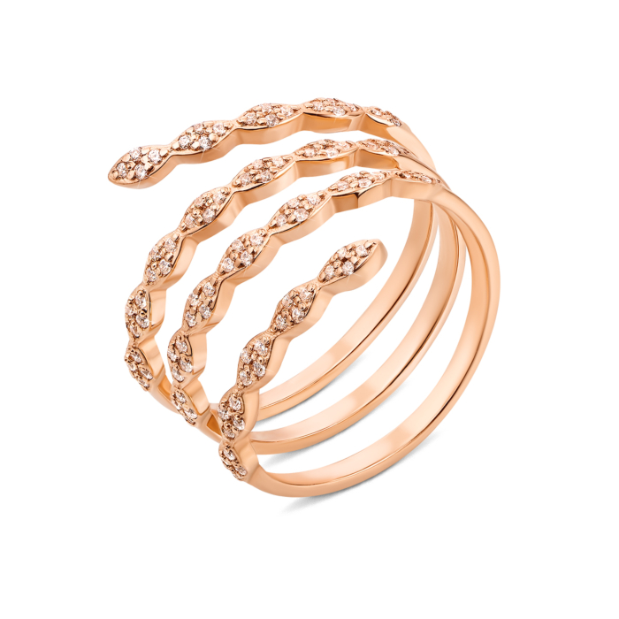 Золота каблучка з фіанітами. Артикул 13159/01/0/42