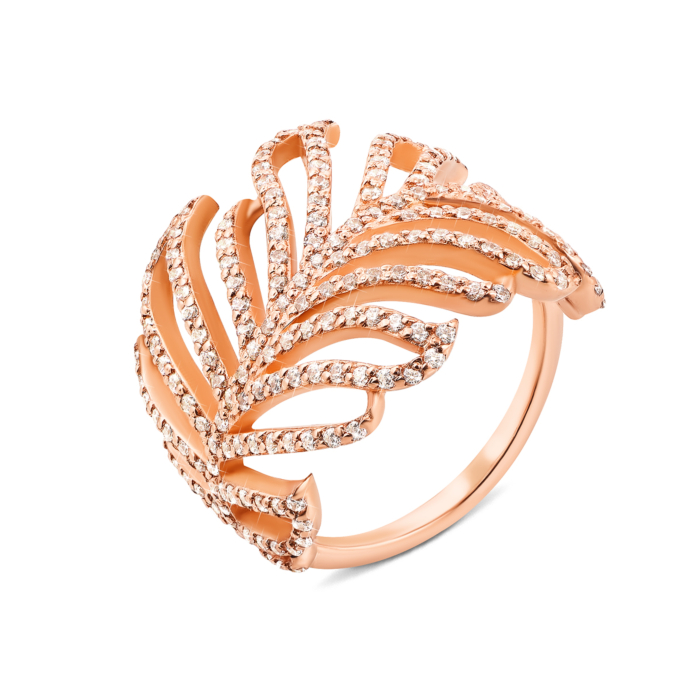 Золота каблучка з фіанітами. Артикул 13164/01/0/42