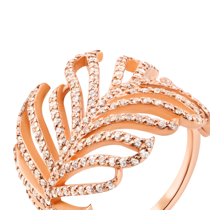 Золота каблучка з фіанітами. Артикул 13164/01/0/42