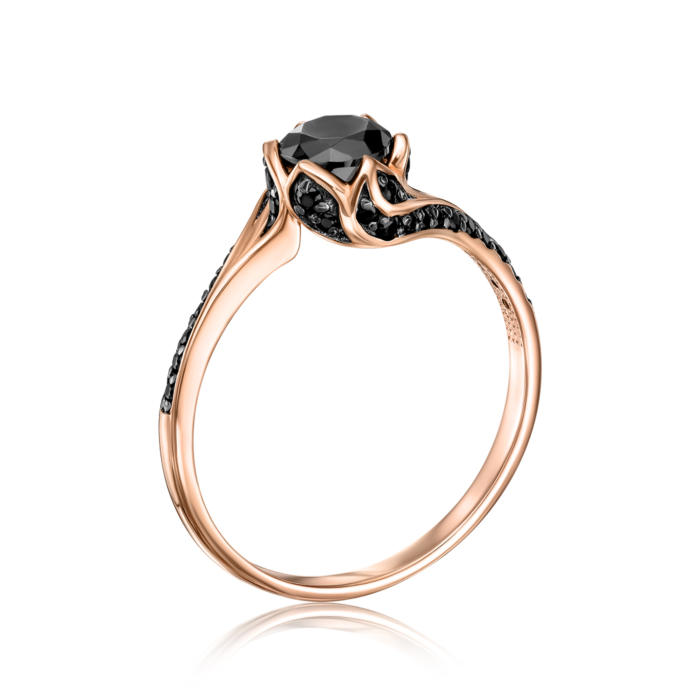 Золота каблучка з фіанітами. Артикул 13165/01/1/804