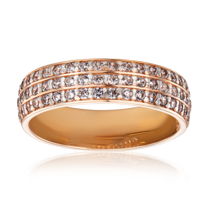 Золотое кольцо с фианитами (13180/01/1/13)