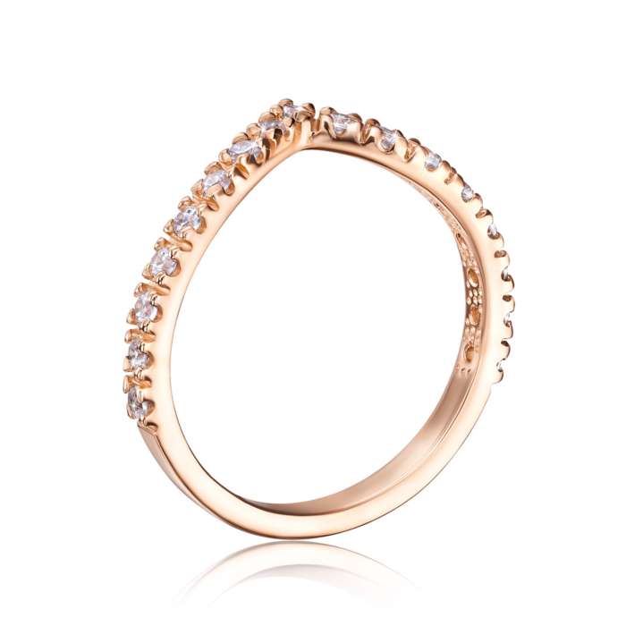 Золота каблучка з фіанітами (13189/01/0/13)
