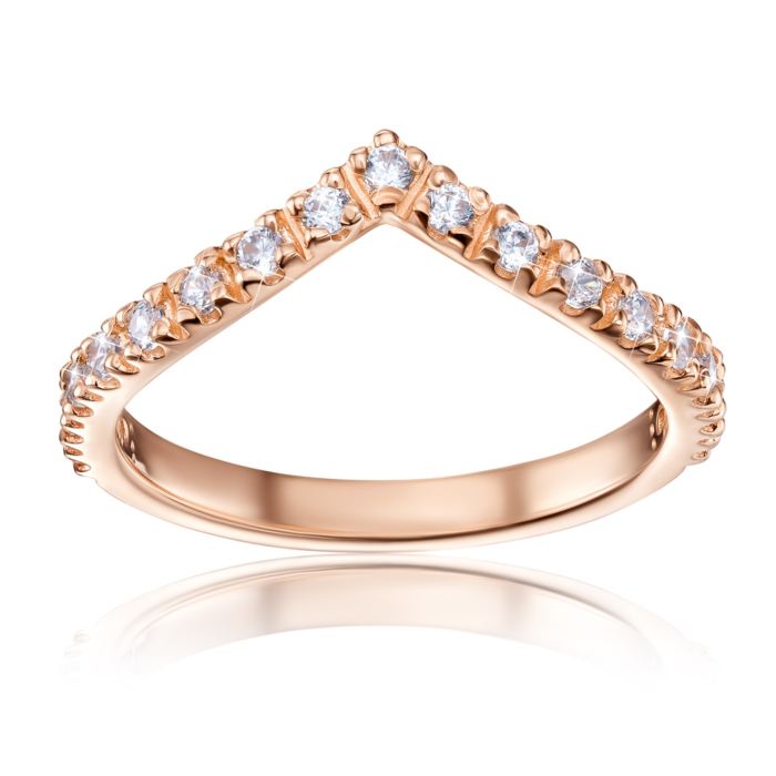 Золота каблучка з фіанітами (13189/01/0/13)