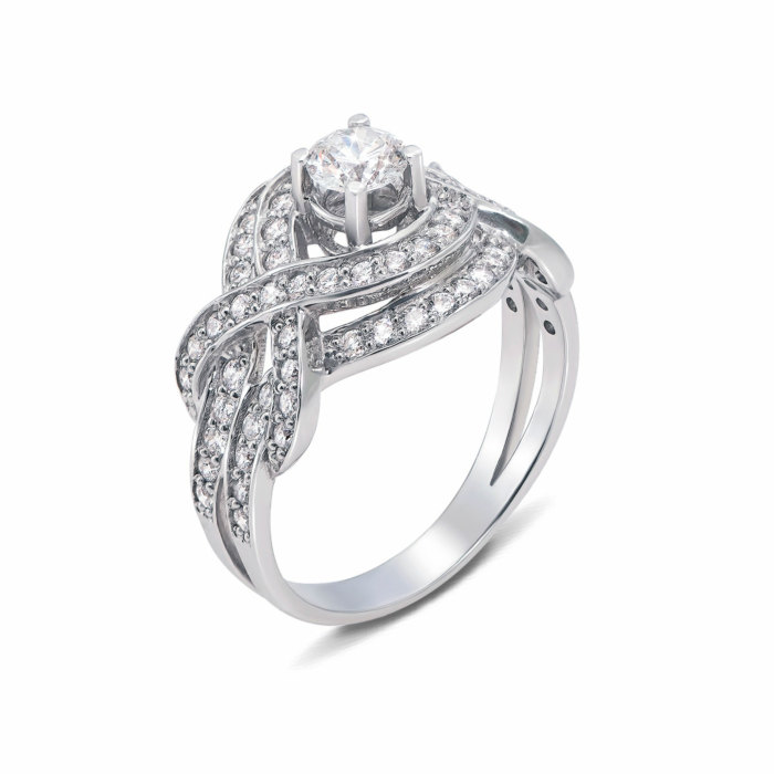 Золотое кольцо с фианитами (13208/02/1/18)