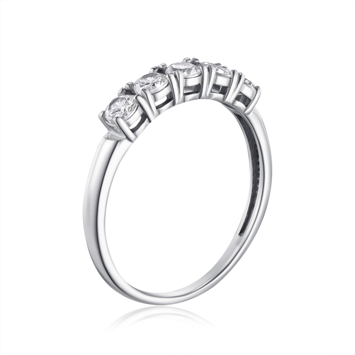 Золота каблучка з фіанітами. Артикул 13219/02/1/28