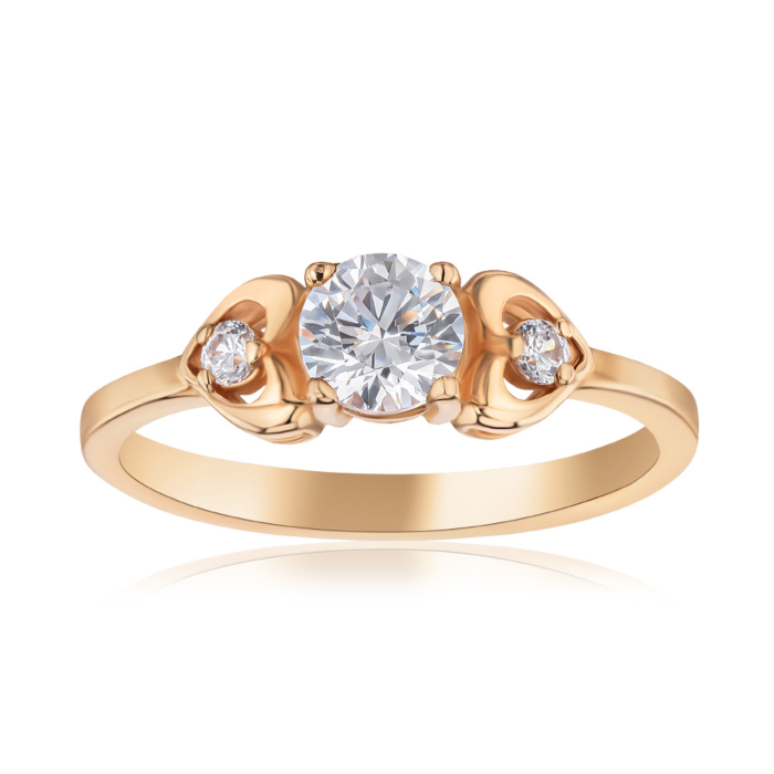 Золота каблучка з фіанітами Tesori 13222/01/0/1836