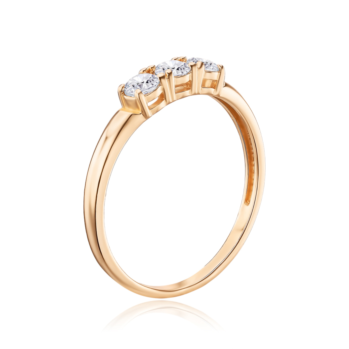 Золотое кольцо с фианитами Tesori 13229/01/0/35