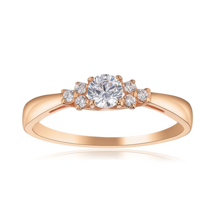 Золотое кольцо с фианитами Tesori 13240/01/0/4367