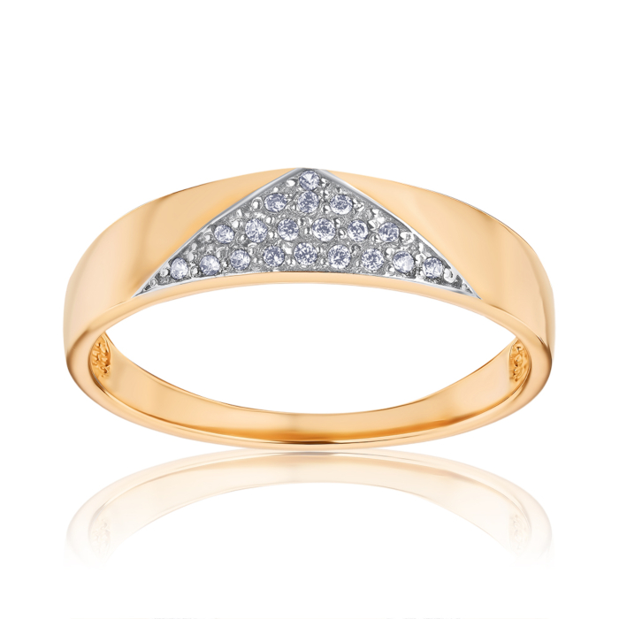 Золотое кольцо с фианитами 13245/01/1/1