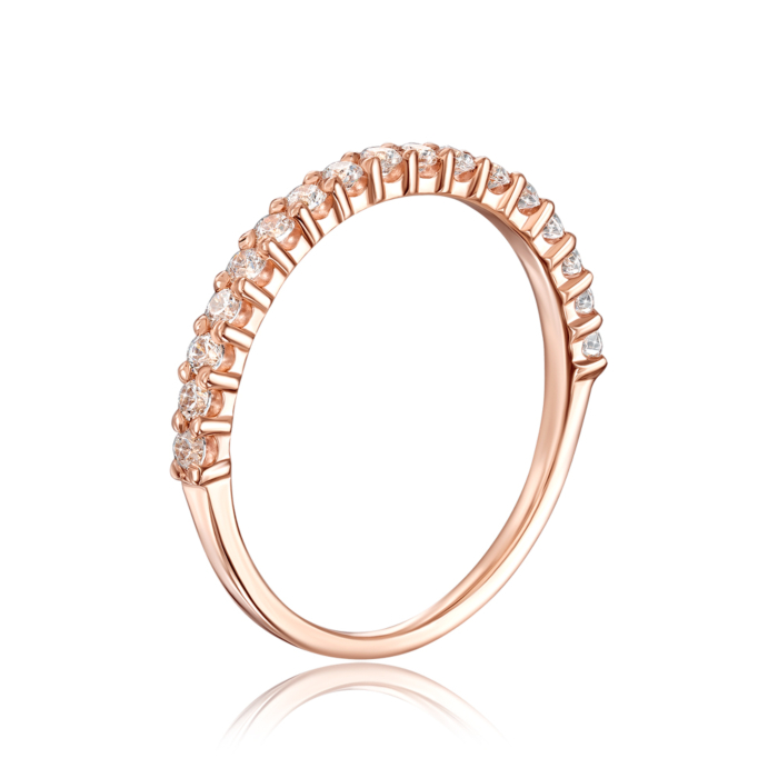 Золотое кольцо с фианитами. Артикул 13248/01/0/3