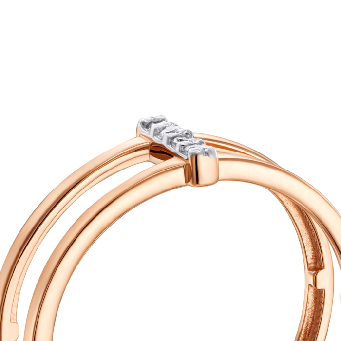 Золотое кольцо с фианитами. Артикул 13261/01/1/13