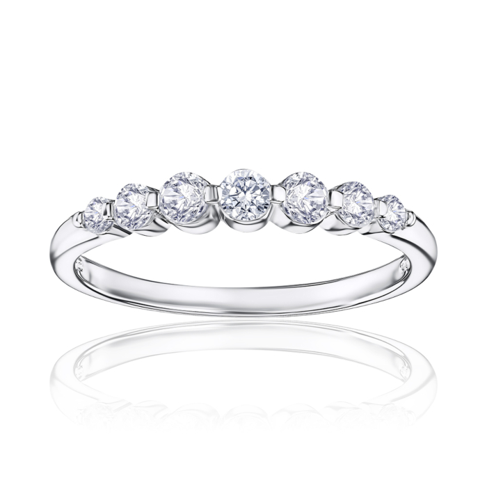 Золота каблучка з фіанітами 13283/02/1/2802