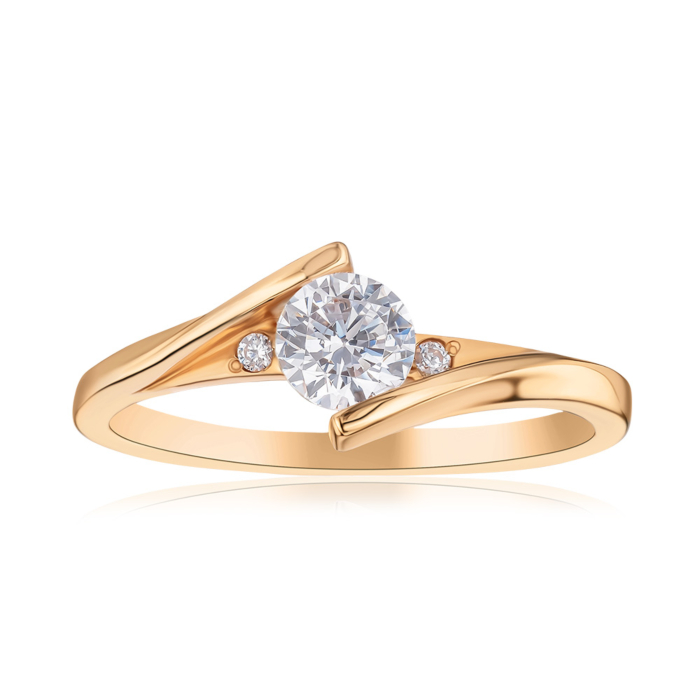 Золотое кольцо с фианитами Tesori 13313/01/0/4249