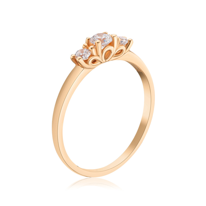 Золотое кольцо с фианитами Tesori 13318/01/0/4209