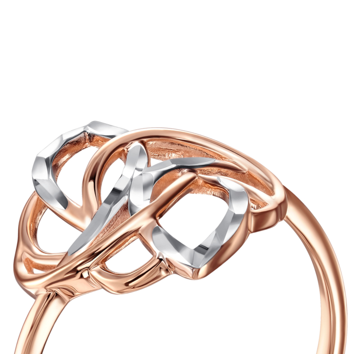 Золотое кольцо с алмазной гранью. Артикул 13320/01/3