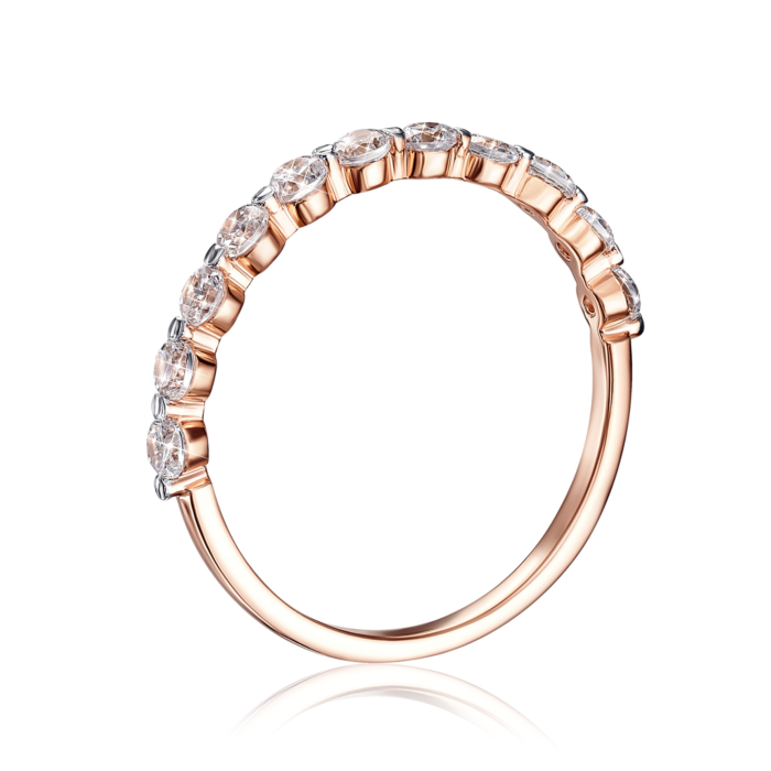 Золотое кольцо с фианитами. Артикул 13334/01/1/64