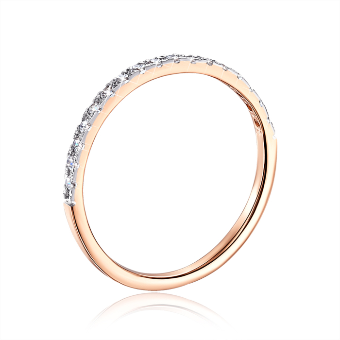 Золота каблучка з фіанітами. Артикул 13335/01/1/13