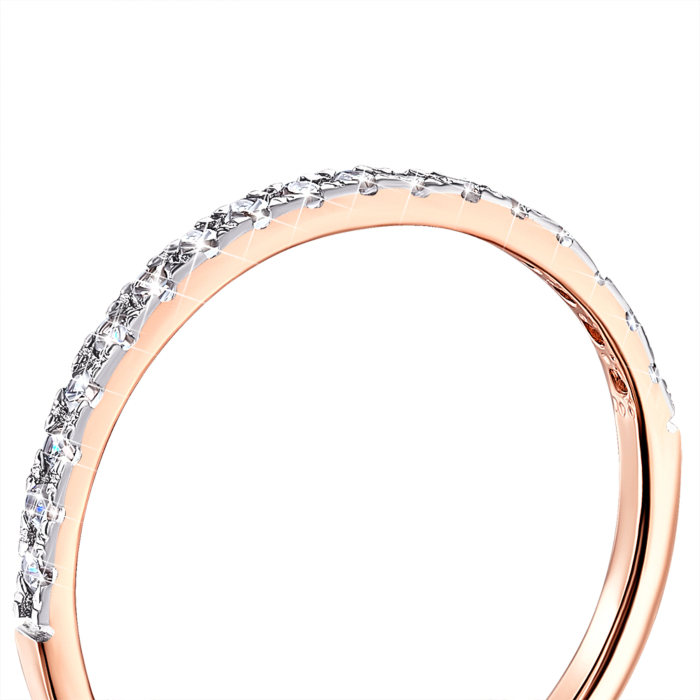 Золота каблучка з фіанітами. Артикул 13335/01/1/13