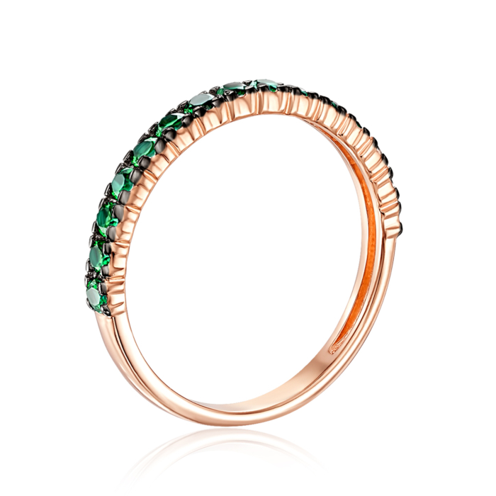 Золота каблучка з фіанітами. Артикул 13346/01/1/1523