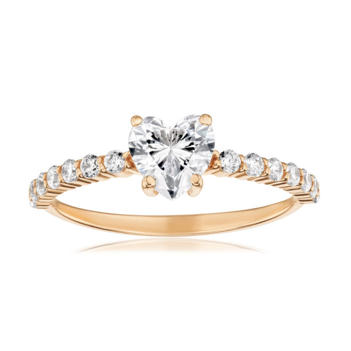 Золотое кольцо с фианитами Tesori. Артикул 13348/01/0/4365