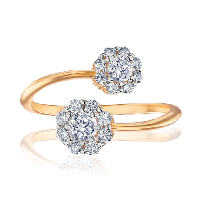 Золотое кольцо с фианитами Tesori 13354/01/1/4611