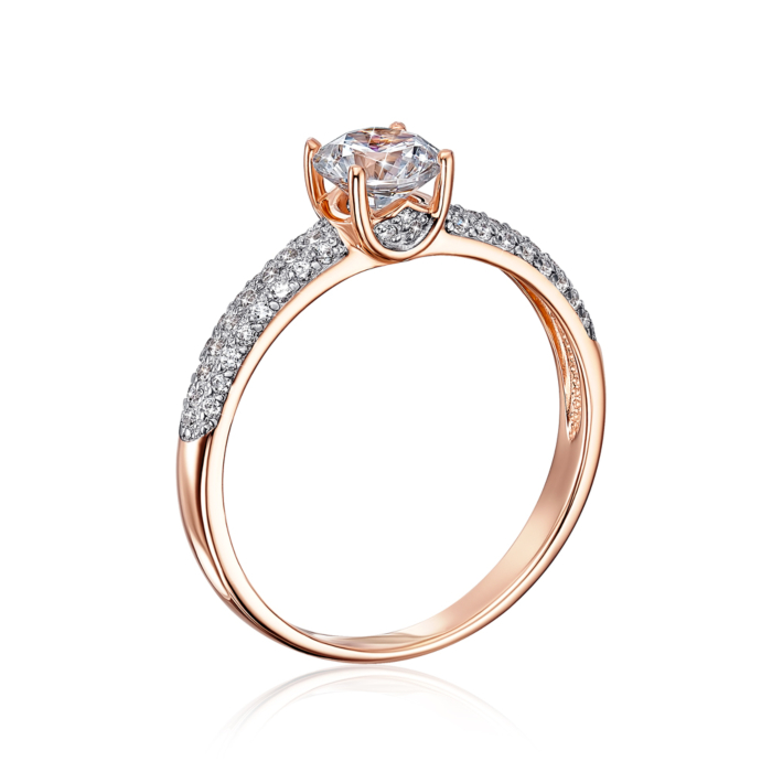 Золотое кольцо с фианитами Tesori Zirconia. Артикул 13367/01/1/4194