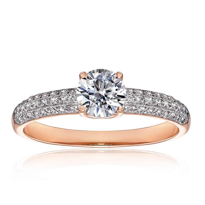 Золотое кольцо с фианитами Tesori Zirconia. Артикул 13367/01/1/4194