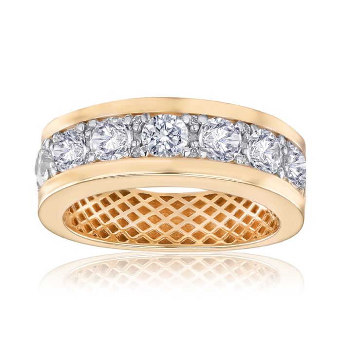 Золотое кольцо с фианитами Tesori 13451/01/1/4336