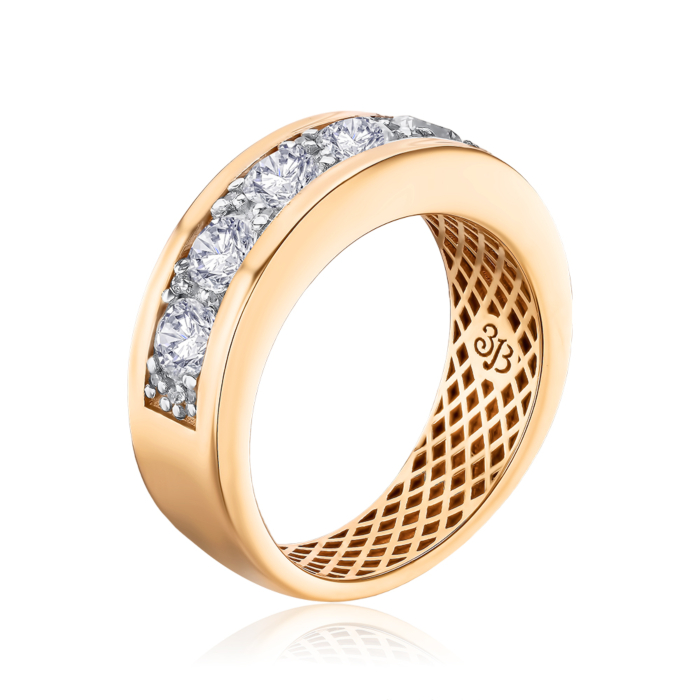 Золотое кольцо с фианитами Tesori 13451/01/1/4336