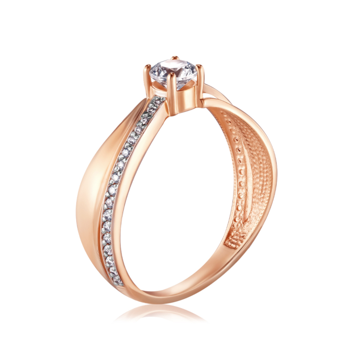 Золотое кольцо с фианитами. Артикул 13553/01/1/1185