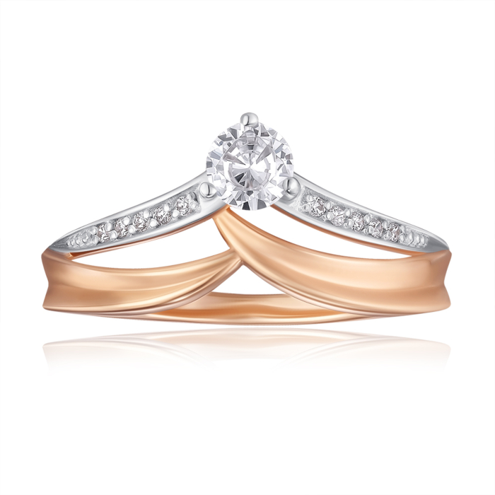 Золотое кольцо с фианитами. Артикул 13571/01/1/1185