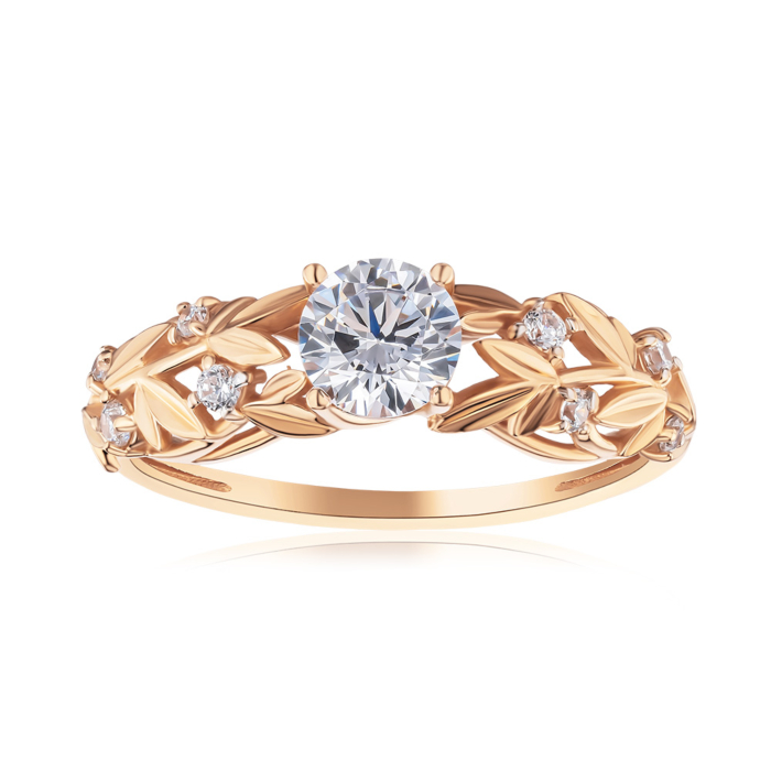 Золотое кольцо с фианитами Tesori 13614/01/1/4348