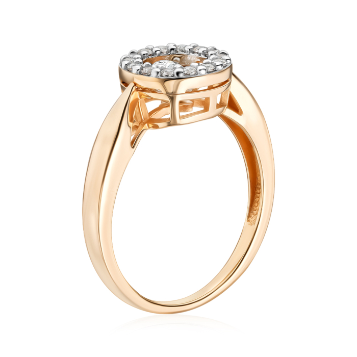 Золота каблучка з фіанітами Tesori. Артикул 13674/01/1/4341