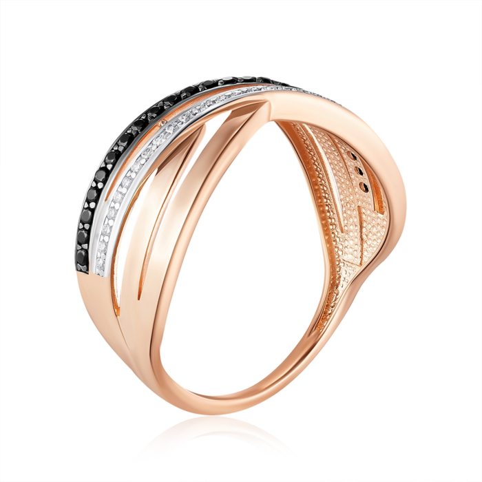 Золотое кольцо с фианитами. Артикул 13682/08/1/2916