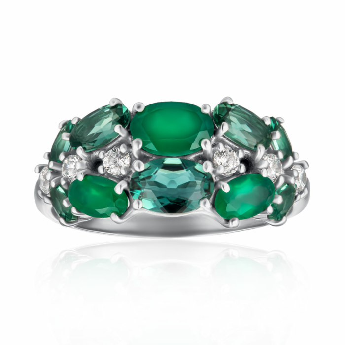 Серебряное кольцо. Артикул 1370/1р-GRAGQG