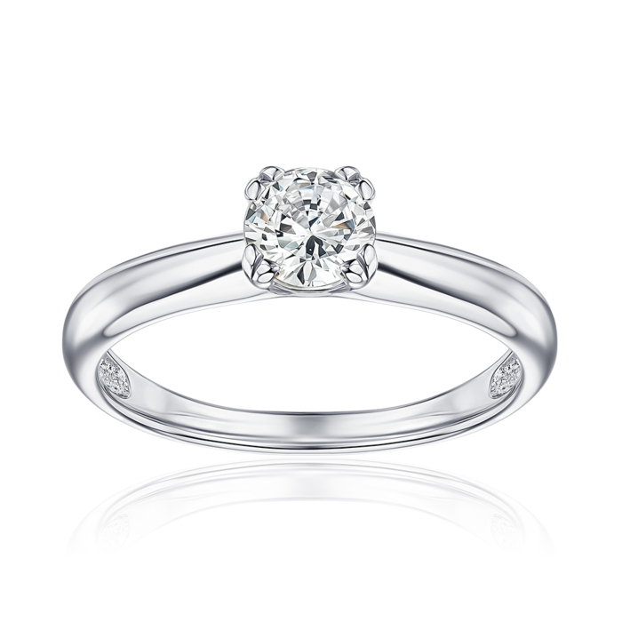 Золота каблучка з фіанітом 13718/02/1/22