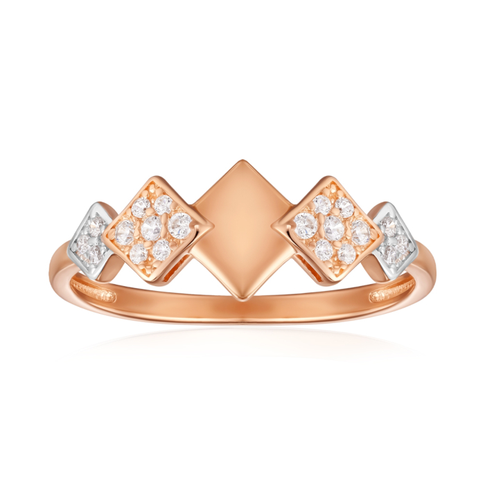 Золотое кольцо с фианитами. Артикул 13743/01/1/36