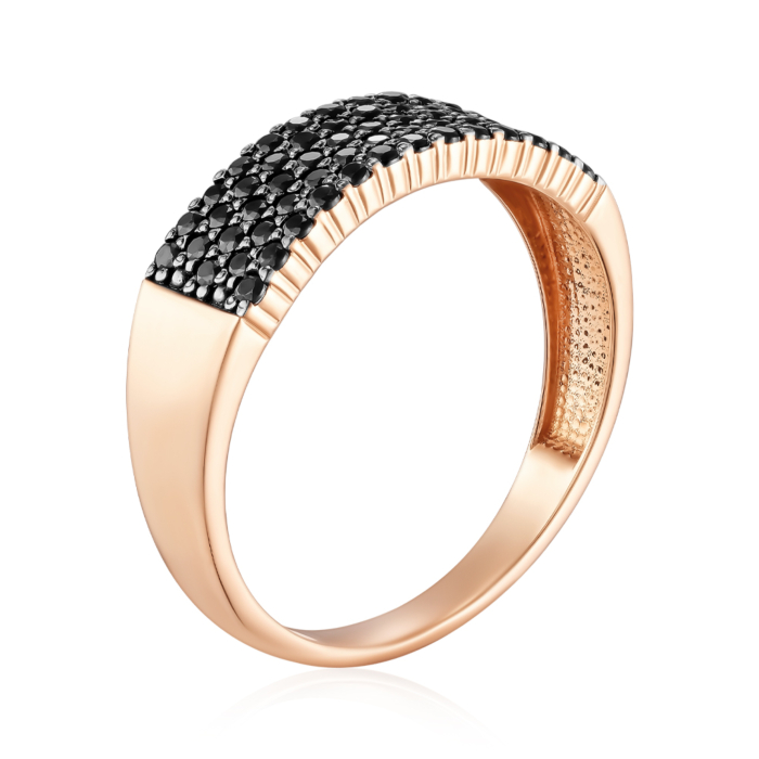 Золота каблучка з фіанітами. Артикул 13780/01/1/143