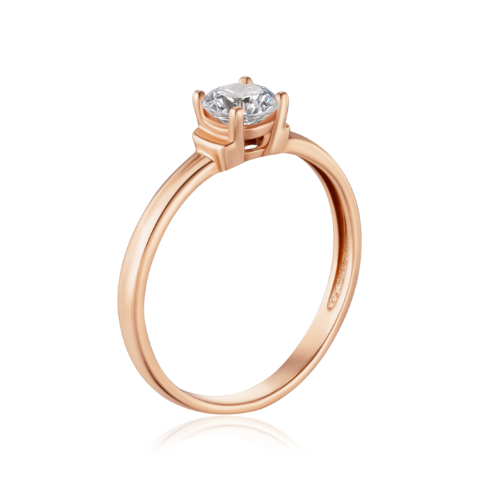 Золотое кольцо с фианитами. Артикул 13802/08/0/22