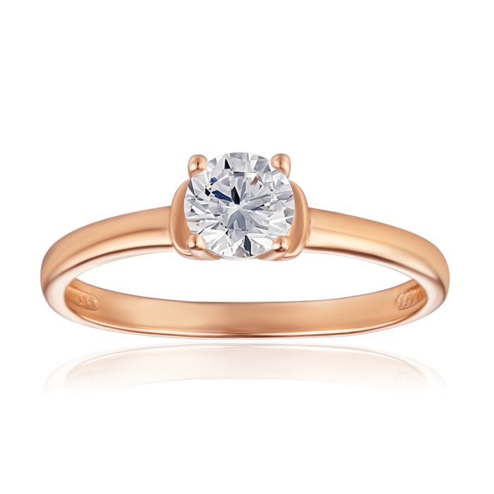 Золотое кольцо с фианитами. Артикул 13802/08/0/22