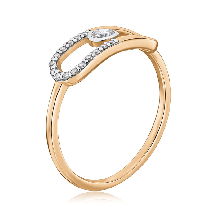 Золота каблучка з фіанітами 13810/01/1/2145