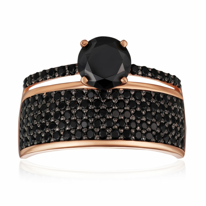 Золота каблучка з фіанітами. Артикул 13819/01/1/3190