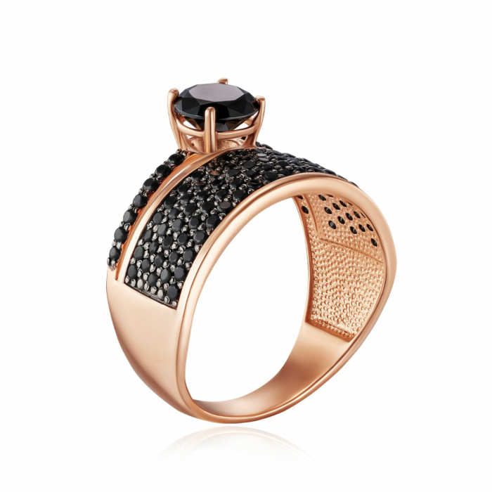 Золота каблучка з фіанітами. Артикул 13819/01/1/3190