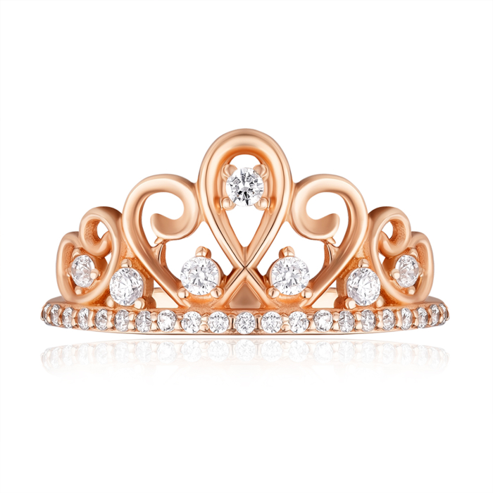 Золотое кольцо с фианитами. Артикул 13860/01/0/657