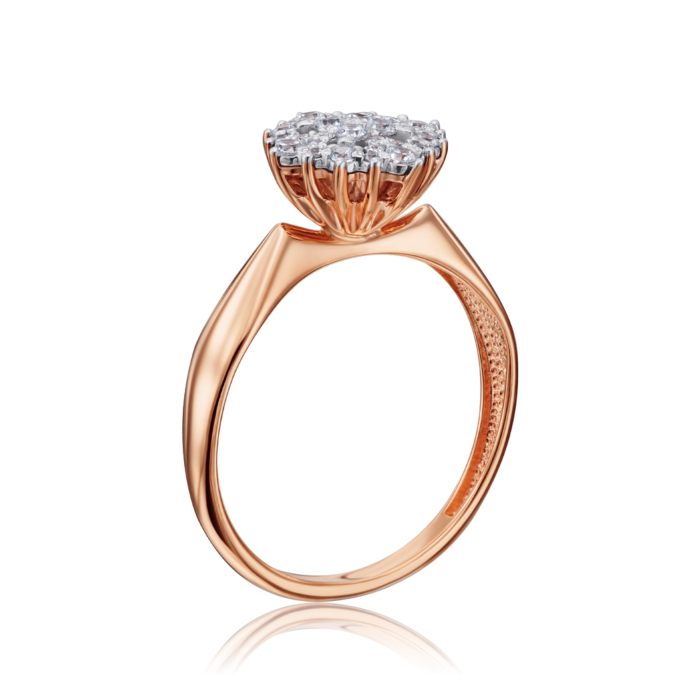 Золота каблучка з фіанітами. Артикул 13930/01/1/4055